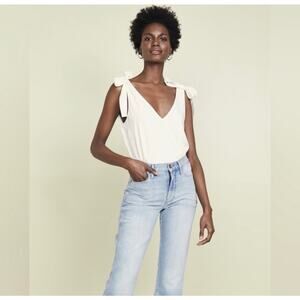 Amanda Uprichard Josephina Top Ivory Size Small